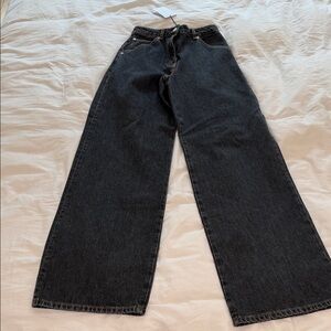 Iro Wide Leg Black Denim Jeans